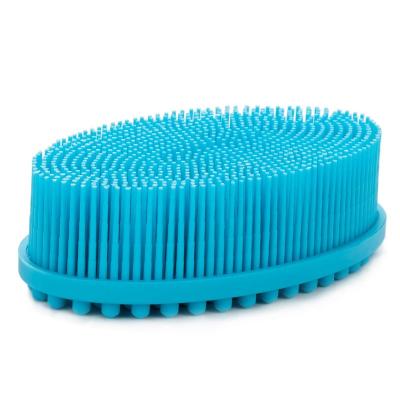 China EXFOLIATE Factory Body Brush for Wet Dry Brushing, Silicone Body Scrubber for Exfoliating Soft on Skin Softer Silicone Loofah Bath Brush for sale