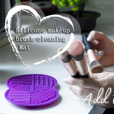 China For Mat Silicon Makeup Brush Cleaner Home Protection Brush Cleaner Makeup Use Cosmetic Brush Cleaning Mat,Portable Tool Scrubber Wash Factory for sale