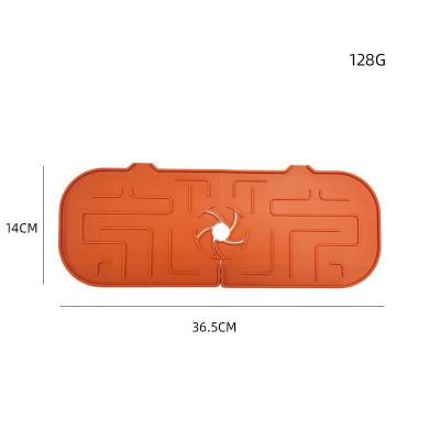 China Amazon Hot Viable Sale Kitchen Faucet Drip Water Catcher Sink Draining Mats Sink Splash Guard Behind Faucet Silicone Absorbent Mat for sale