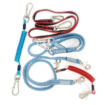 China Tools Safety C-PIN 5Kg Fall Protection Bungee Webbing Tool Lanyard Elastic Lanyards With Carabiner 6*60 304 Stainless For Tool Safety for sale