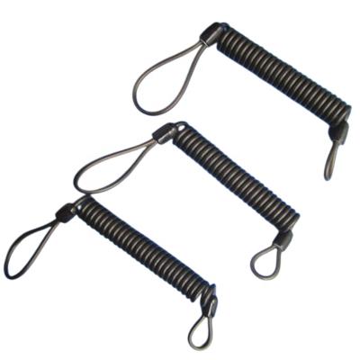 China Tools Security PVC Bungee Coil Spring (Hot Offer) Large To Size Fall Protection Tool Retractable Lanyard for sale