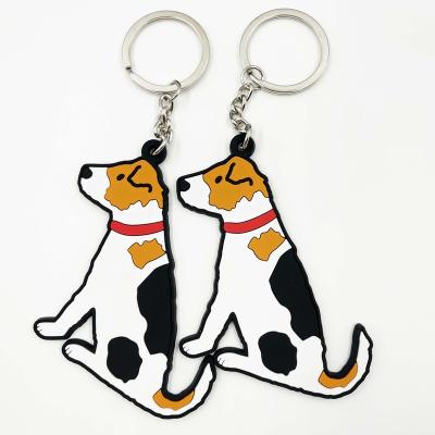 China Cartoon Many Kinds Of Soft PVC Glue Drop Glue Dog Shape Key Chain Car Key Chains for sale