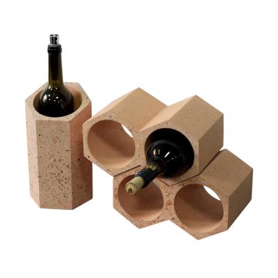 China Sustainable Concrete Wine Bottle Racks Wine Storage Rack Free Standing Wine Rack for sale