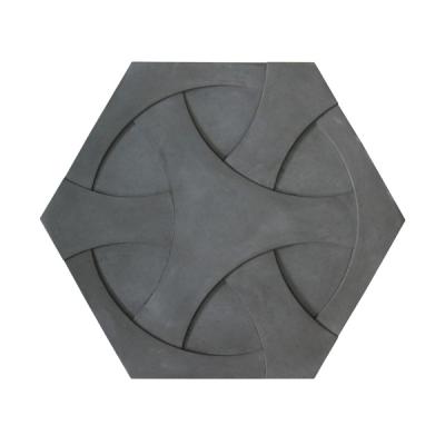 China Hexagon Metal Living Rooms Tiles Design 3d Glazed Concrete Wall Tile Interior Decoration for sale