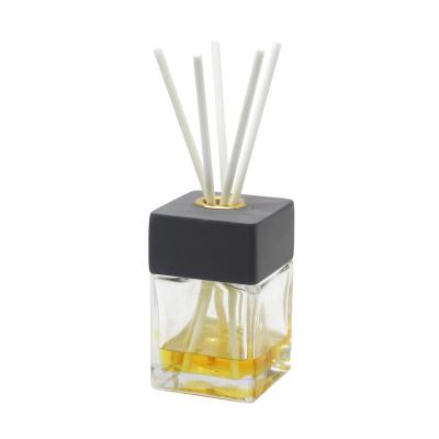 China Sustainable Aromatherapy Scent No Fire Reed Diffuser With Concrete Lid for sale