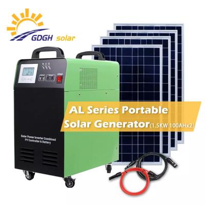 China Home solar power system 1000w 1500w all in one machine contains with inverter charge controller battery for sale