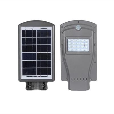 China Economical IP65 20W Street ABS Solar Street Light Fixture With Motion Sensor Light for sale