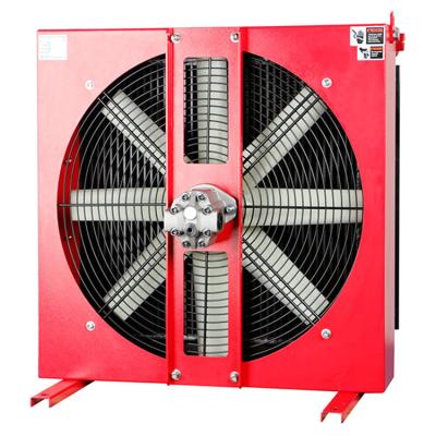 China Fast Cool Cost Effective Fin Type Air Cooled Aluminum Hydraulic Oil Cooler With 24v Fan for sale