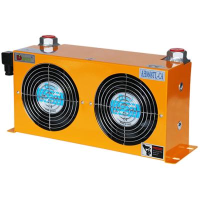 China Quick cool Industrial 12V/24V heat exchanger air compressor small oil cooler with fan for sale