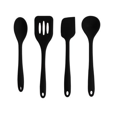 China Kitchen Utensils Heat Resistant Silicone Home and Kitchen Accessories 4pcs Cheap Viable Cooking Spatula Set for sale