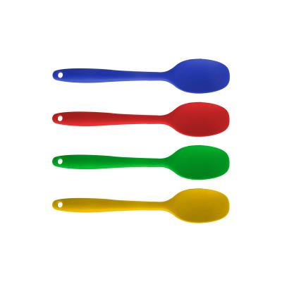 China 11 inch 27.5cm Viable BPA Free Colored Silicone Heat Resistant Baking Food Grade Tools Small Silicone Spatula for sale