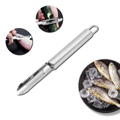 China High Quality Viable Kitchen Instrument Multi Function Stainless Steel Fish Peeler Knife Fruit Vegetable Peeler for sale