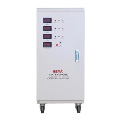 China SVC 3 Phase 380v 60kva Industrial Servo Motor Voltage Stabilizer Power Stabilizer for sale