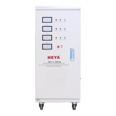 China SVC 100% 10kva 15kw 20kva 30kva Three Phase Servo Motor Voltage Copper Stabilizer With Winding Copper for sale