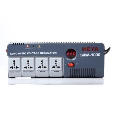 China HEYA 220V 1kva electronic home socket type automatic AC voltage regulator plug stabilizer price voltage regulation portable household for sale