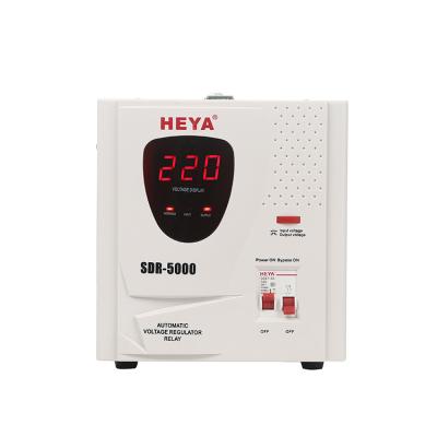 China DTS Voltage Regulator 5KVA Automatic Control Relay AC Electric Full Power Automatic Stabilizers 220V AC for sale