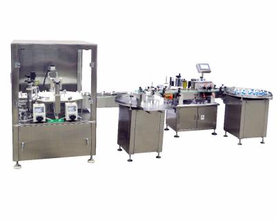 China Beverage Eye Drop Liquid Filling Plugger Machine Rotary Capping Filling Equipment For Medical Solution for sale