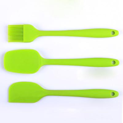 China Viable Colorful Pastry Bakeware Cooking Tools Drop Shipping 3pcs Silicone Baking Spatula Set for sale