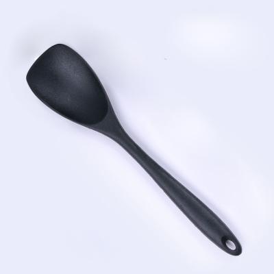 China Hot Selling High Temperature Resistant Black Silicone Viable Non Stick Spatula Salad Butter Spatula Cream Spatula for sale