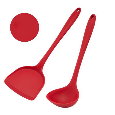 China Viable Highly Recommend Heat Resistant Silicone Shovel And Spatula Set Utensils 2pcs Set Cooking Kitchen Tool for sale