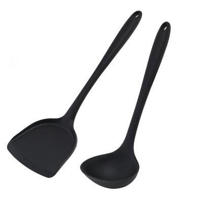 China Viable Factory Direct Silicone Shovel and Ladle Set Non Stick Silicone Spatula and Spoon Set Cooking Shovel for sale