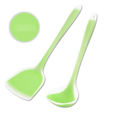 China New Design Silicone Sustainable Shovel and Pouch Set Non Stick Silicone Spatula and Spoon Set Cooking Shovel Kitchen Utensils for sale