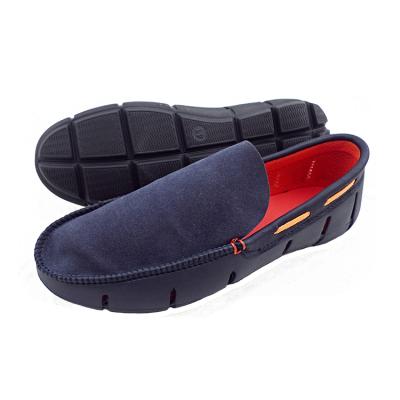 China New Design Fashionable Fabric Sea Needle Boat Upper Shoes For Men for sale