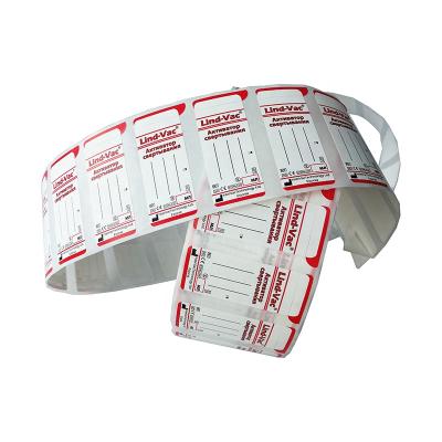 China Waterproof Vinyl Blood Tube Label Custom Printing , Medical Vial Label Sticker For Self Adhesive Hospital for sale