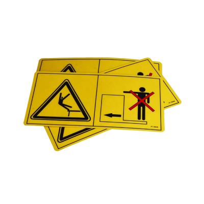 China Custom Triangle Scratch Hazard Warning Sign Sticker Tactile Printing - for sale