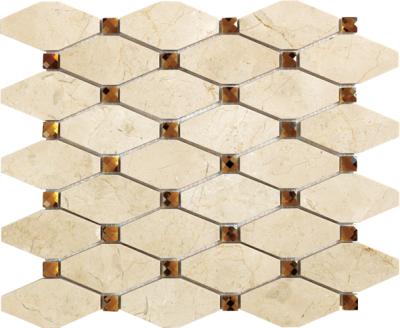 China High Quality Parquet Rhombus Stone Mosaic Slab for sale