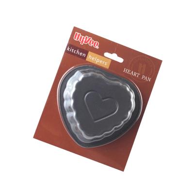 China Sustainable Bakeware Non-Stick Heart Shaped Mini Cake Mold Pie Baking Pan for Kids Baking for sale