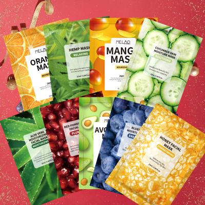 China Fruit Facial Sheet Best Moisturizer Private Label Beauty Skin Care Mask Mascarillas Natural Organic Whitening Hydration Facial Mask for sale