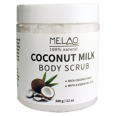 China Exfoliator Wholesale OEM Coconut Milk Body Scrub Exfoliating Whitening Face Scrub for sale