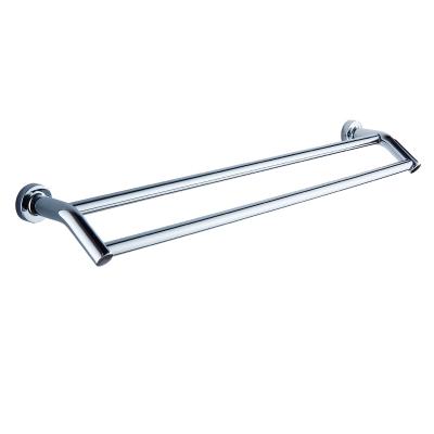 China Rustproof Towel Rack For Bathroom Zinc Alloy Towel Rack Rack Rail Double Chromed Metal Accessories for sale