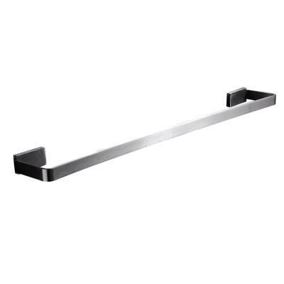 China With Hook Solid 304 Stainless Steel Towel Rack Bathroom Towel Rack Single Rail Accessory Metal for sale