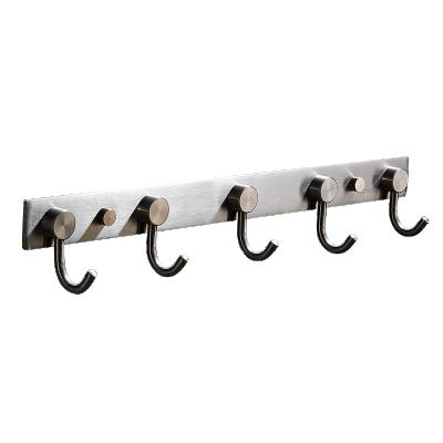 China Bathroom 304 Stainless Steel Antirust Wall Mounted Towel Hooks Robe Hanger Black Wall Mounted for sale