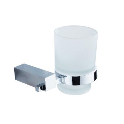 China High Quality Antirust Brass Bathroom Accessories Wall Mounted Toothbrush Tumbler Cup Holder Glass Holder for sale