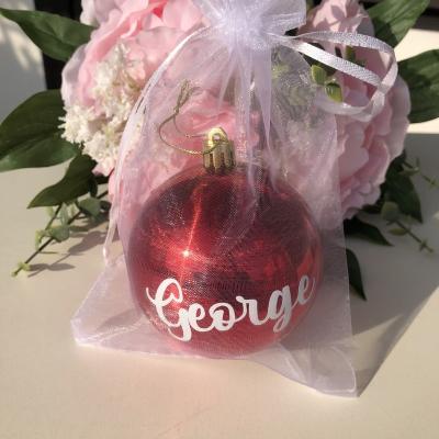 China Dropshipping Personalized Christmas balls with names Custom DIY Christmas Ornament Gifts Christmas tree decorations for sale