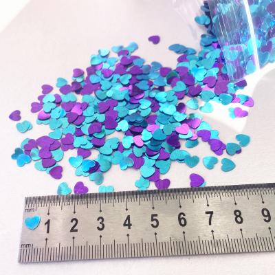 China Turquoise And purple wedding Heart confettis table decorations for sale