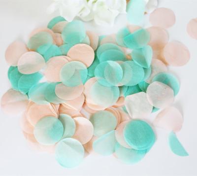 China Peach Mint WEDDING CONFETTI TISSUE PAPER TOSSING THROW MULTI RAINBOW - MINI for sale