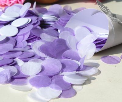 China Lavender Wedding decorations White Round Biodegradable Throwing Paper Confetti Fireflame paper confettis for sale