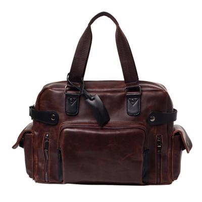 China Retro fashion wholesale price travel leather bag style large capacity laptop bag sling bag for sale