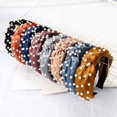 China Baroque Pearl Headband INS Wholesale Price Main Bands Simple Ladies Hair Knotting Accessories for sale