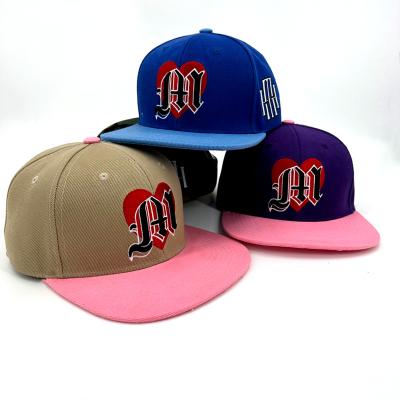 China Custom JOINT Gorras Snapback Logo Flat Bill 6 Panel Caps 3D Embroidery Sports Cap Custom Snapback Hat for sale