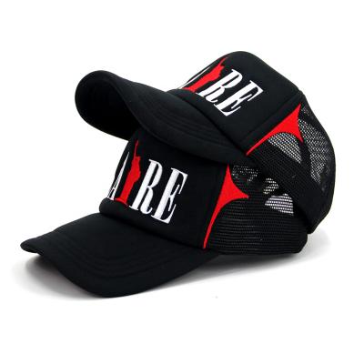 China COMMON Wholesale Blank Custom Large Area Embroidery Logo Foam Grid Foam Truck Driver Hat High Quality Hat Two Colors for sale