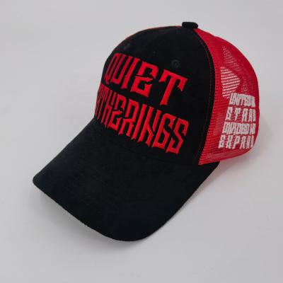 China Fashion Design Embroidery Logo Suede Baseball Trucker Hat Outdoor Sports Custom Skating Baseball Cap for sale