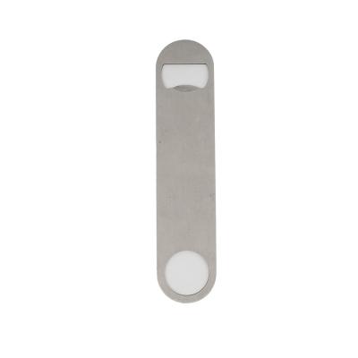 China Simple Modern Stainless Steel Beer Bottle Opener Logo With Card Magnet Metal Beer Bottle Opener Mute Key Sublimation for sale