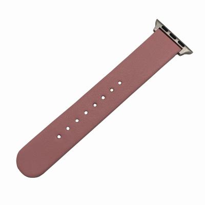 China Needle Fashion 20mm Genuine Leather Male / Female Leather Strap For Apple Watch Strap for sale