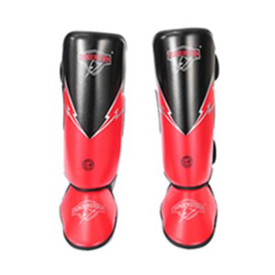 China Adult High Quality Muttahida Majlis-e-Amal PU Leather Leg Foot Guard Muay Thai Kickboxing SHIN GUARD for sale