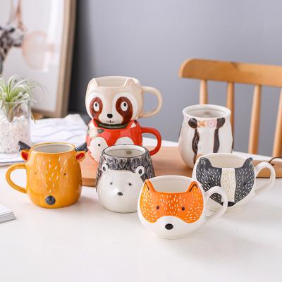 China Viable Coffee Cartoon Milk Cup Fox Cup 3d Cup Cute Animal for sale